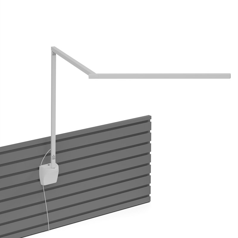 Lampe de bureau Z-Bar Gen 4 avec fixation murale à lattes, H 15,8 po x l 32 po x P 8,8 po, 5000 K, Blanc mat