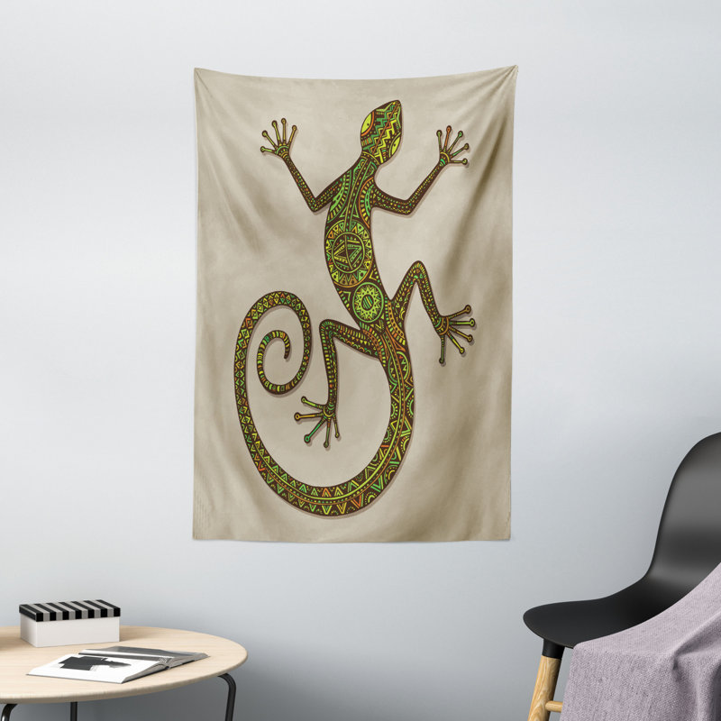 Tapisserie en polyester reptile, H 60 po x l 40 po
