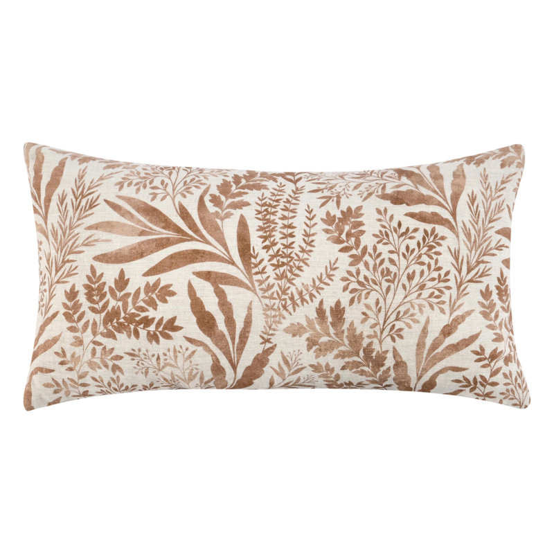Mulberry Linen Lumbar Pillow Cover & Insert, Chestnut Brown