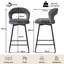 Swivel Upholstered Bar Stool with Iron Frame-1544208726