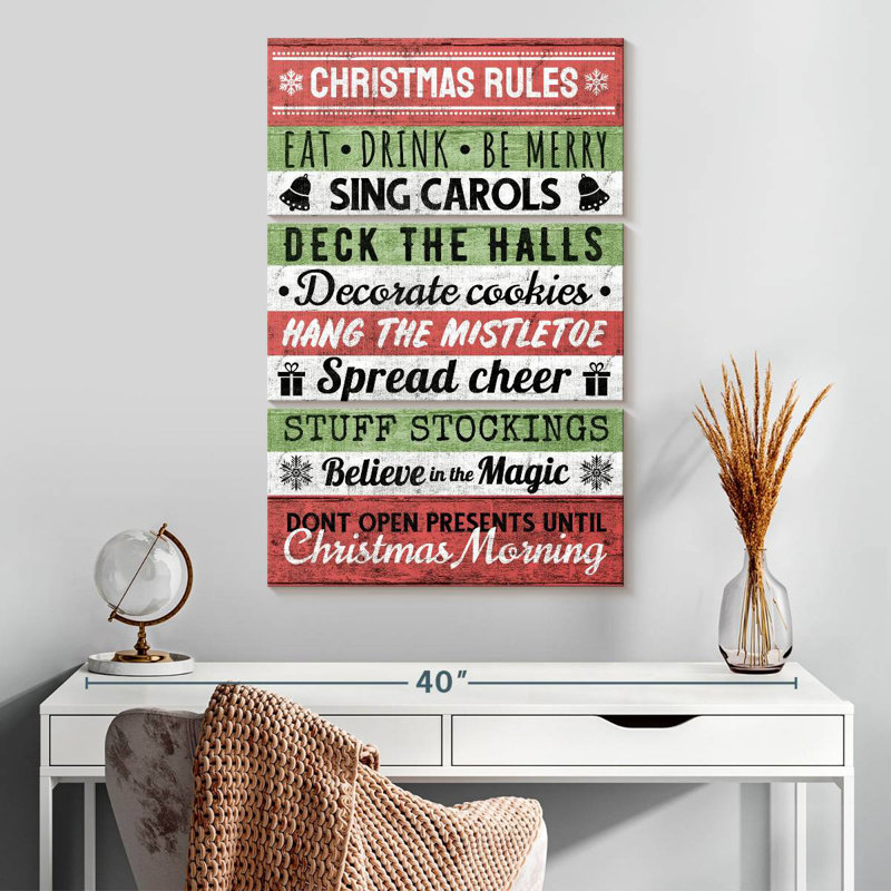 Lelend Christmas Rules, H 32 po x l 20 po