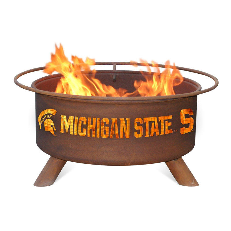 Collegiate Series Round Steel Fire Pit, Michigan State