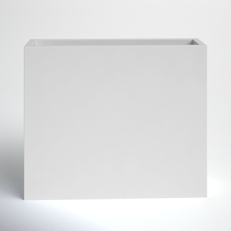 Connoisseur Fiberglass Planter Box, 4" H x 6" W x 24" D, Glossy White