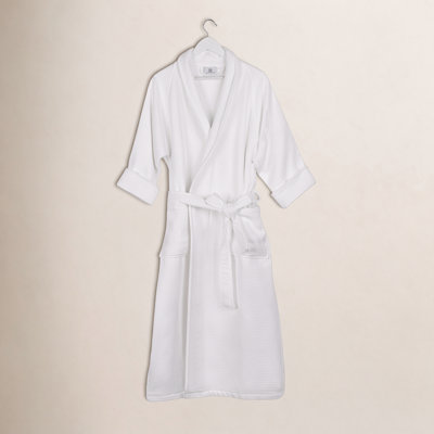 McPhail Waffle Weave Honeycomb Cotton Soft Plush Lightweight Unisex Adult Bath Robe