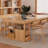 Burlywood Rectangular Solid Wood desks-107788086