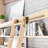 Maple 8.06' 7-Step Wood Rolling Sunburst Wheel Ladder-83473063