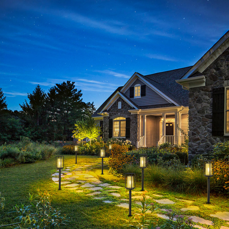Black Solar Led Outdoor Path Lights