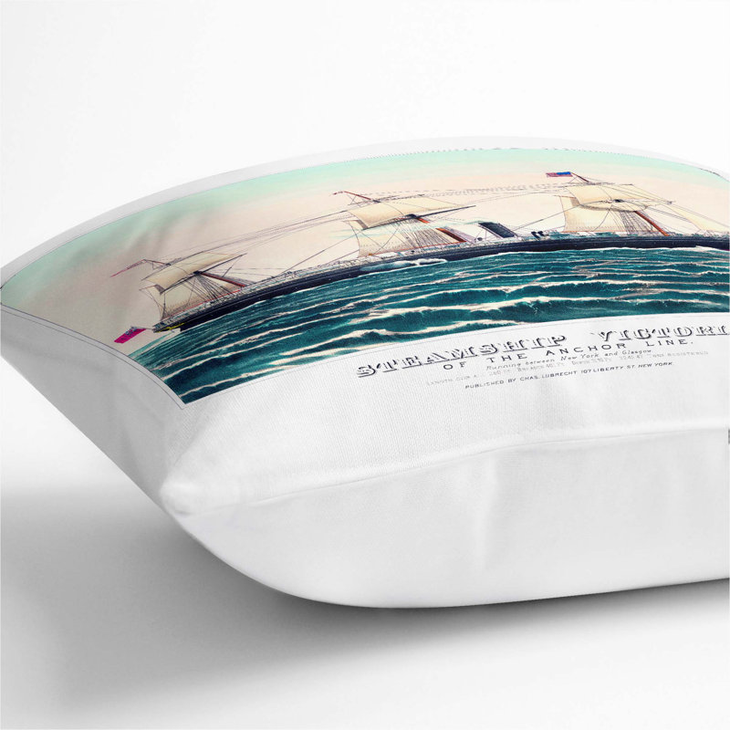 Square Throw Cushion, 40cm H x 40cm W x 15cm D, White
