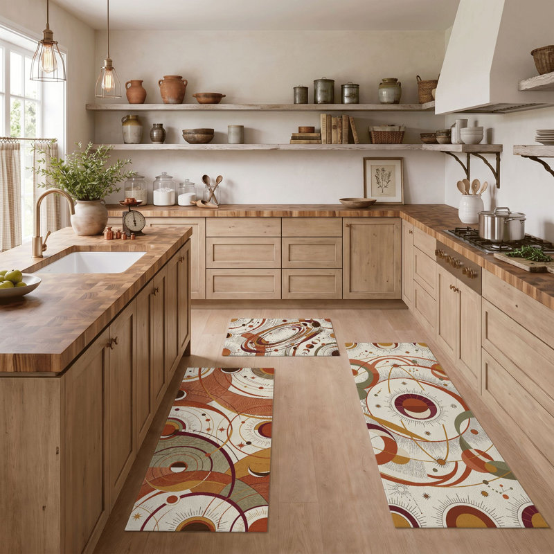 Geometric Art Non-Slip Washable Kitchen Mats