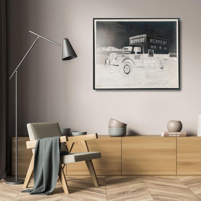 «Perspecting of Painted Design of Mack Livraison Truck‘ Ruppert Beer Ale »par Winold Reiss - Art mural sur toile tendue avec châssis