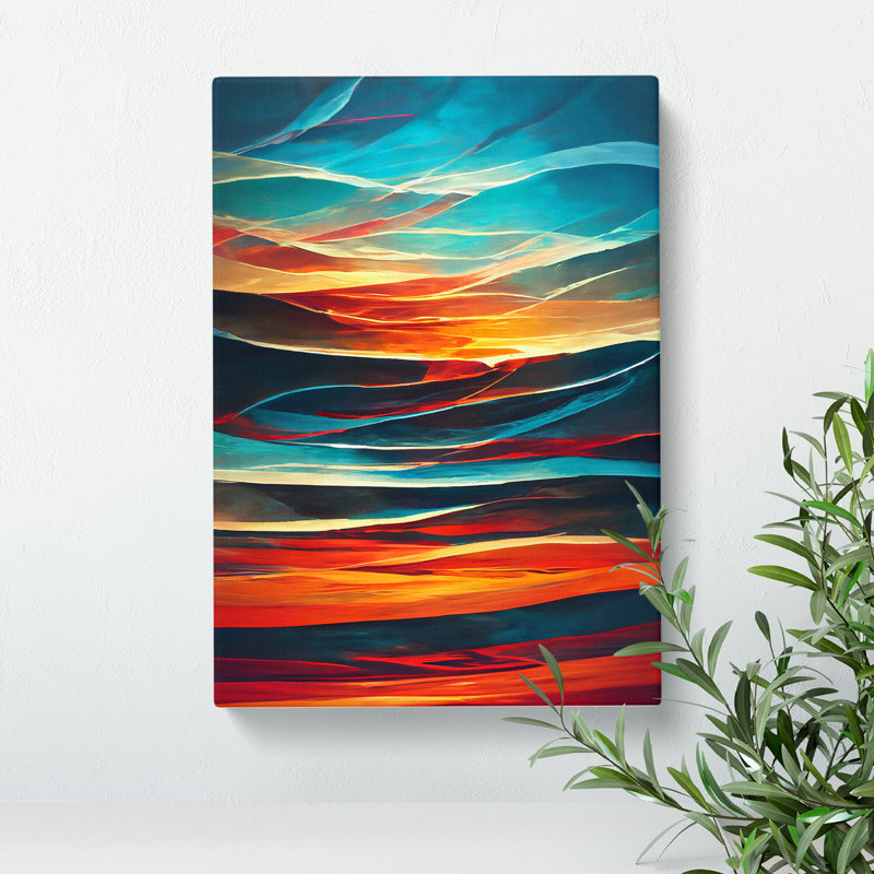 Sunset Abstract No.2 - Wrapped Canvas, 50cm H x 35cm W x 3cm D