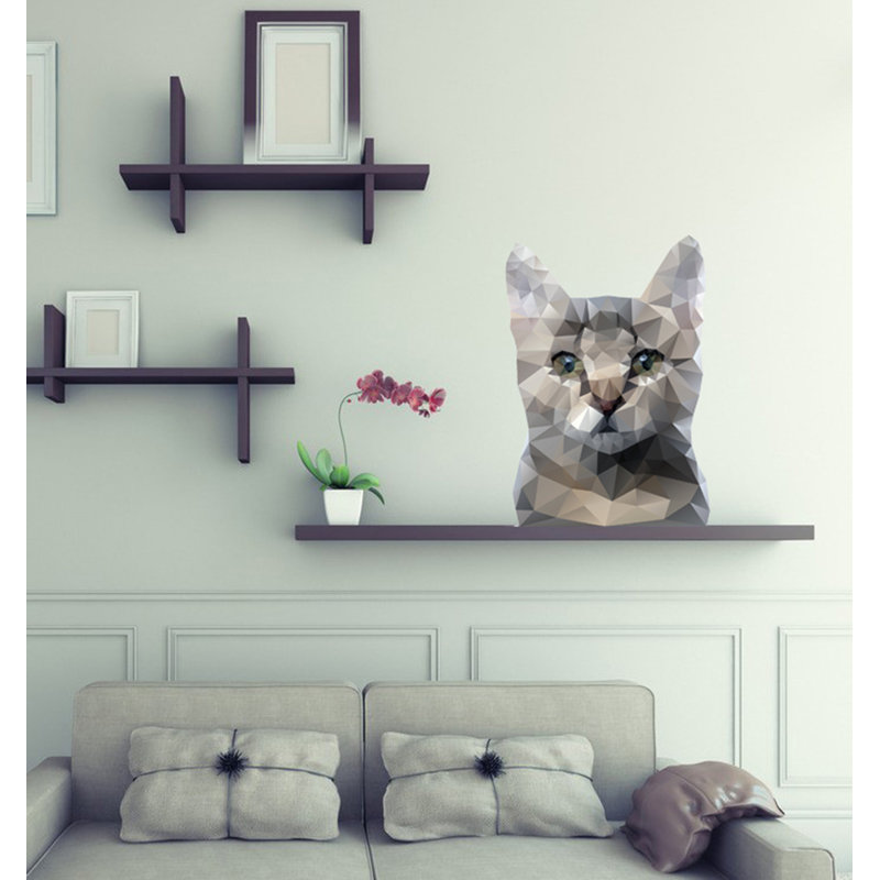 Adhésif décoratif polygonale pour chat, H 22 po x l 363 po