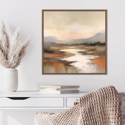 «Peaceful Scenic River View I» par Irena Orlov, reproduction d'art sur toile encadrée