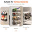 4 Pack Magnetic Spice Rack Organizer, Black