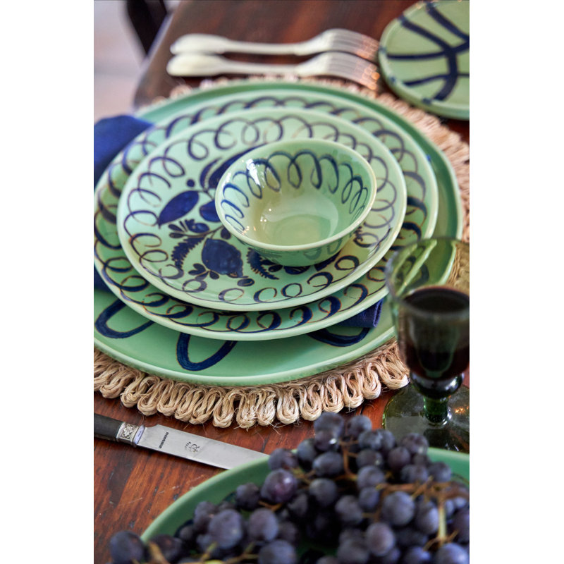 Amalfi Berry Bowl - Pink - 4.5", Green