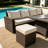 Bozhana 9 - Person Patio Dining Set with Rectangular Table , Cushions Included