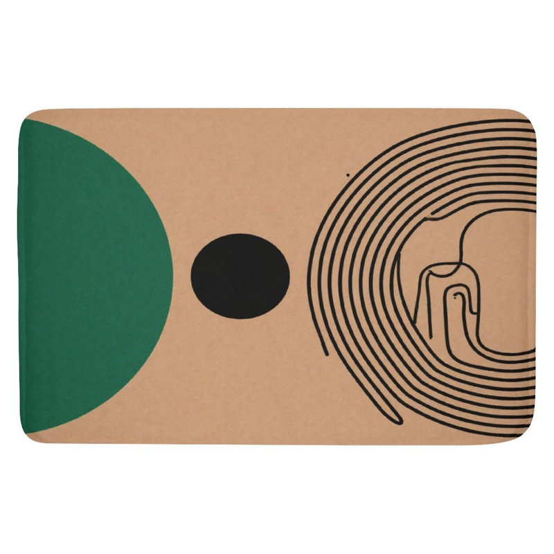 Minimalist Shape Bath Rug, 16 X 24