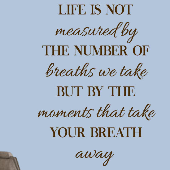 Adhésif décoratif «The Moments That Take Your Breath Away», Brun chocolat