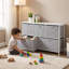 Grey 5 Drawer Storage Chest