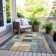 Machine Washable Indoor/Outdoor Xhevrie Navy Rug