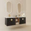 Meuble-lavabo à fermeture en douceur de 60 po avec lavabo et petites tablettes de rangement. BVC06360BCT-58400858