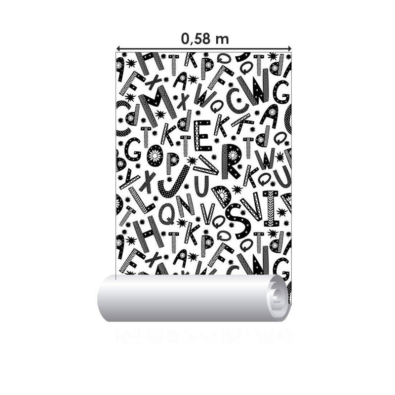 Rouleau de papier peint lisse L 126 po x l 24 po Bernadette