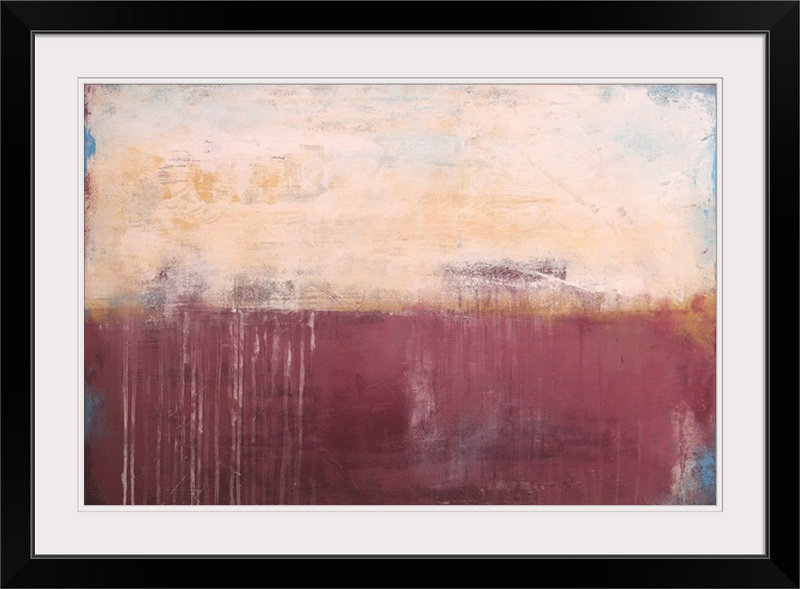 «Frisco Vineyard Mist» par Erin Ashley - impression d'art graphique, Cadre noir, H 20 po x l 26 po x P 1 po