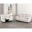 Ensemble de salon inclinable manuel en cuir 2 pièces, conception près du mur, avec siège confortable en mousse et ressorts ensachés-2116303989