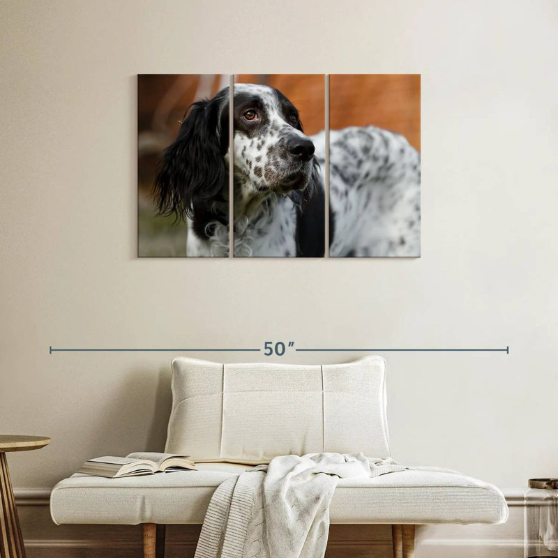Spotted English Setter, 24" H x 38" W