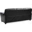 Noir 3 G263-s - Similicuir, lit de jour de conception compacte 3, utilisation polyvalente, confortable