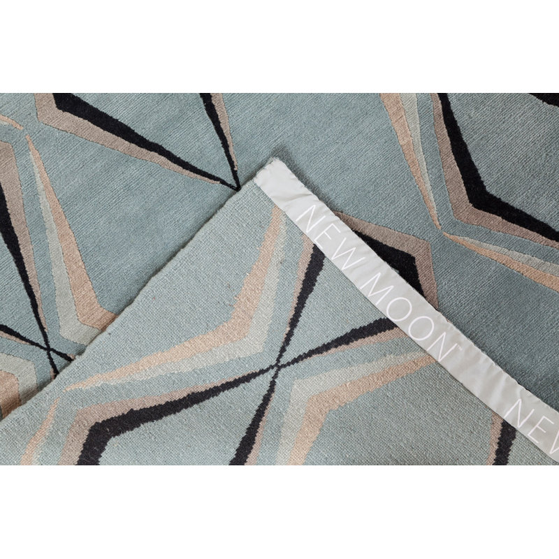 Contemporary Wool Geometric Area Rug, Rectangle 12' x 15'