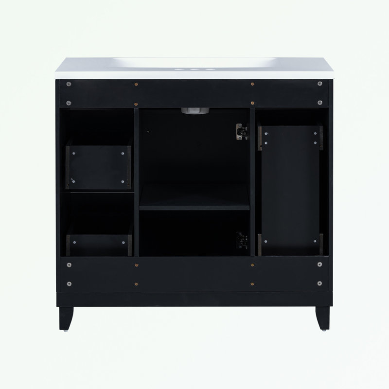 Armoire de salle de bain Nicette, Noir, noir, noir, noir