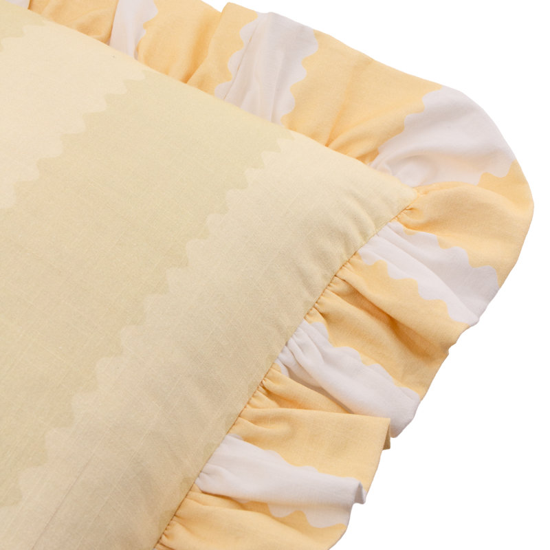 Striped Square Throw Pillow Cover, Yellow