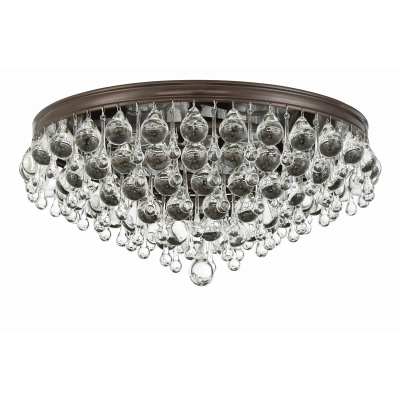 Calypso 6 Light Flush Mount, Vibrant Bronze