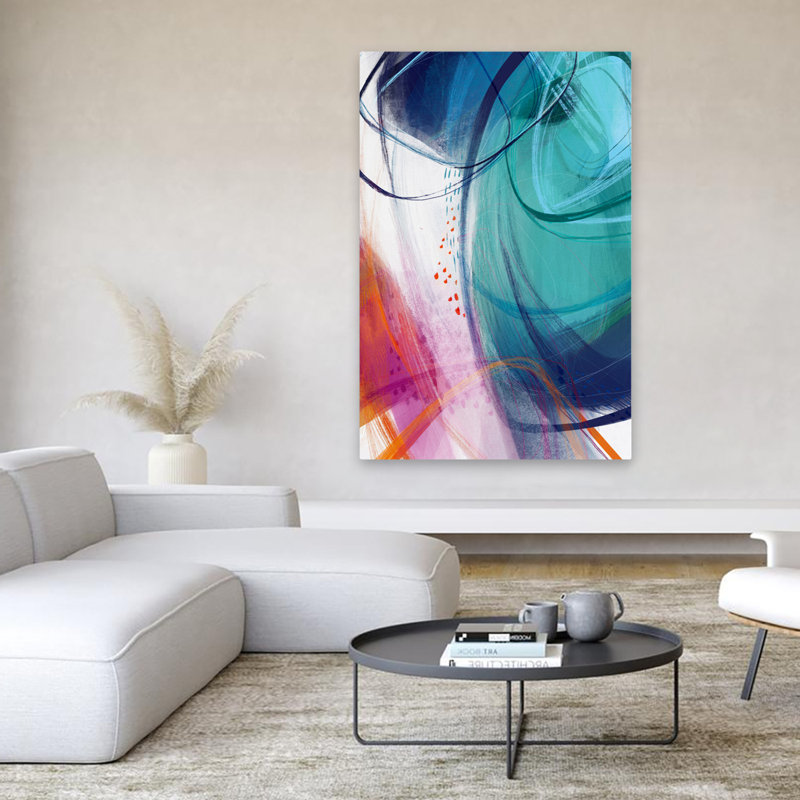 Turquoise n ° 2 - Art abstrait, H 60 po x l 40 po
