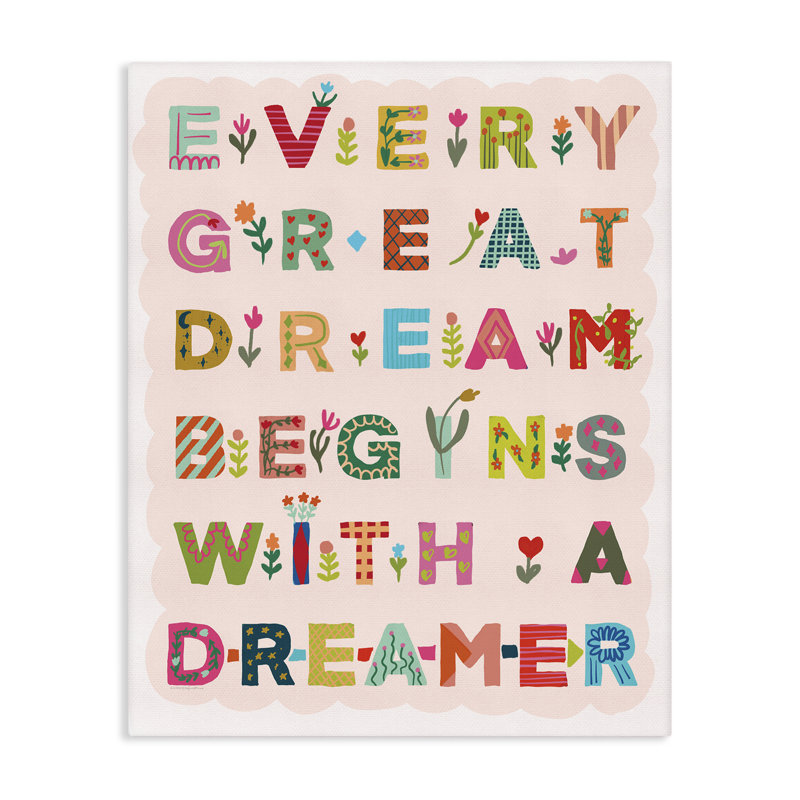 «Every Great Dream Canvas», conception par Kamdon Kreations, H 30 po x l 24 po