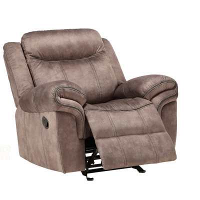 Fauteuil inclinable et oscillant en velours Zubaida