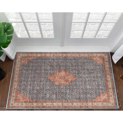  Tapis bleu / ivoire Asha Lilith