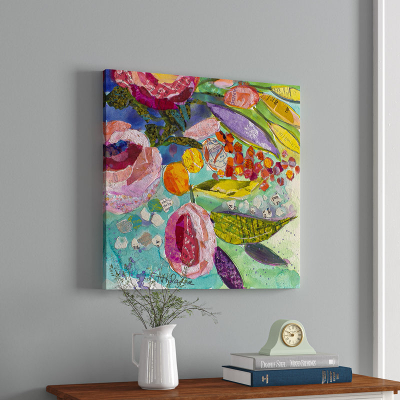 Bold Blooms III by Elizabeth St. Hilaire - 1 Piece Painting, 30cm H x 30cm W, Wrapped Canvas
