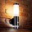 Fye Brushed Chrome 35.5cm H Outdoor Armed Sconce