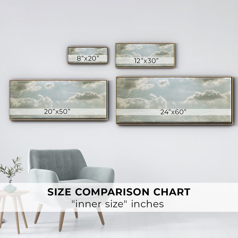 Sky Scrapers III- Framed Canvas, 20" H x 50" W