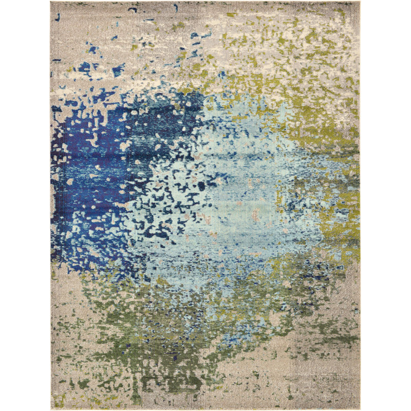 Rizer Washable Abstract Indoor Rug, Rectangle 8' x 10'