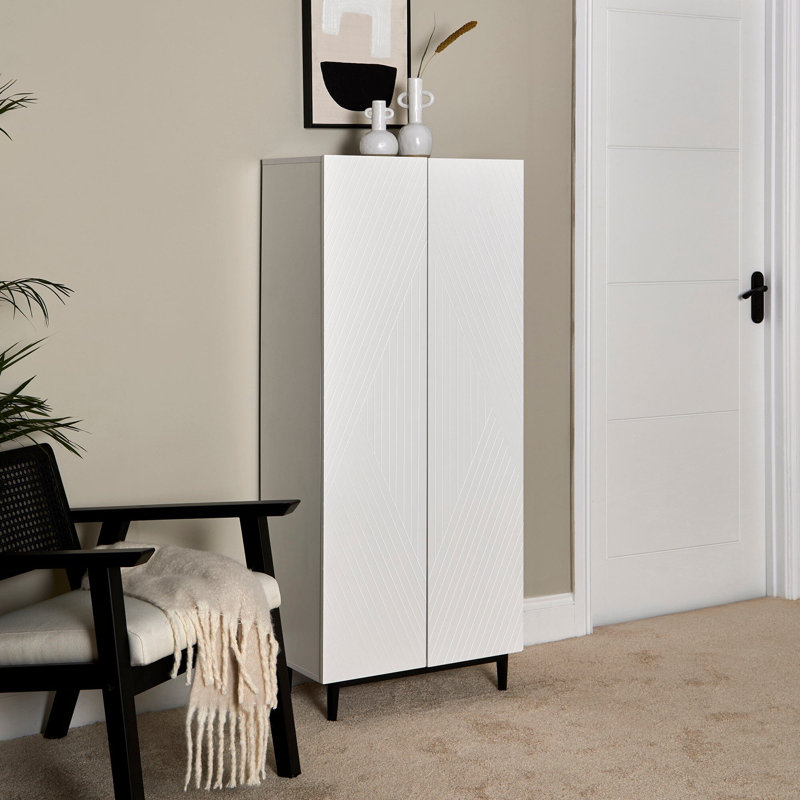 Addae 10 Pair Shoe Storage Cabinet, White