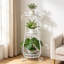 Support à plantes à 3 niveaux pour l'intérieur et l'extérieur en fer forgé-1855398890