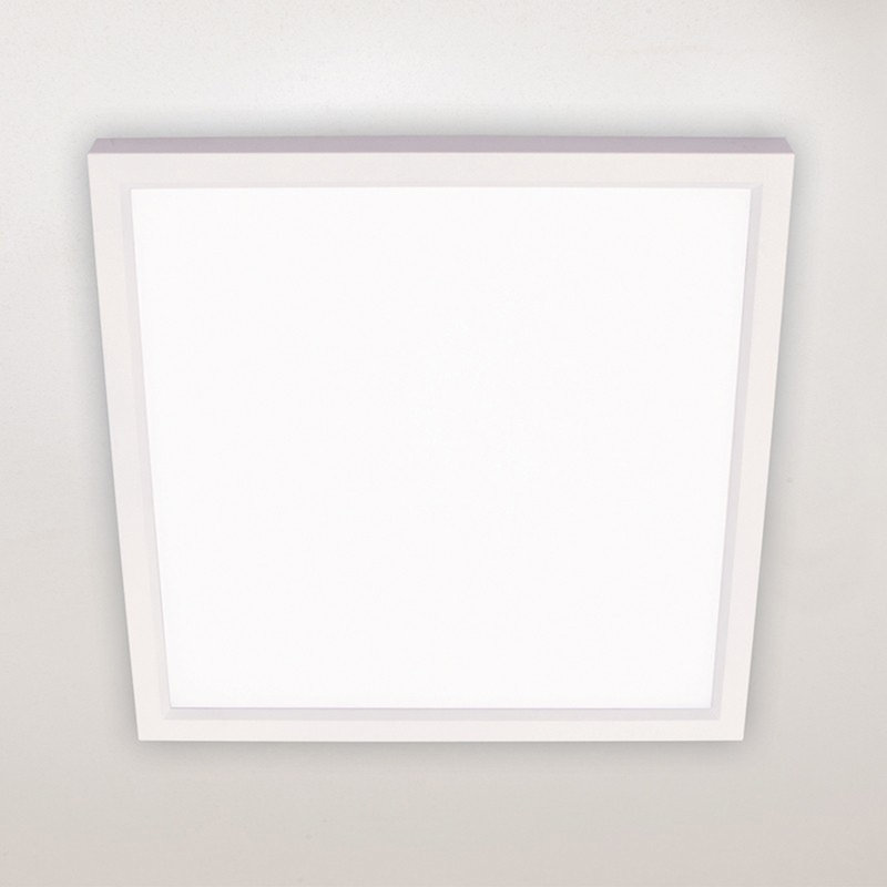 Lenwood Acrylic LED Flush Mount, White, 0.75"H x 9"W x 9"D