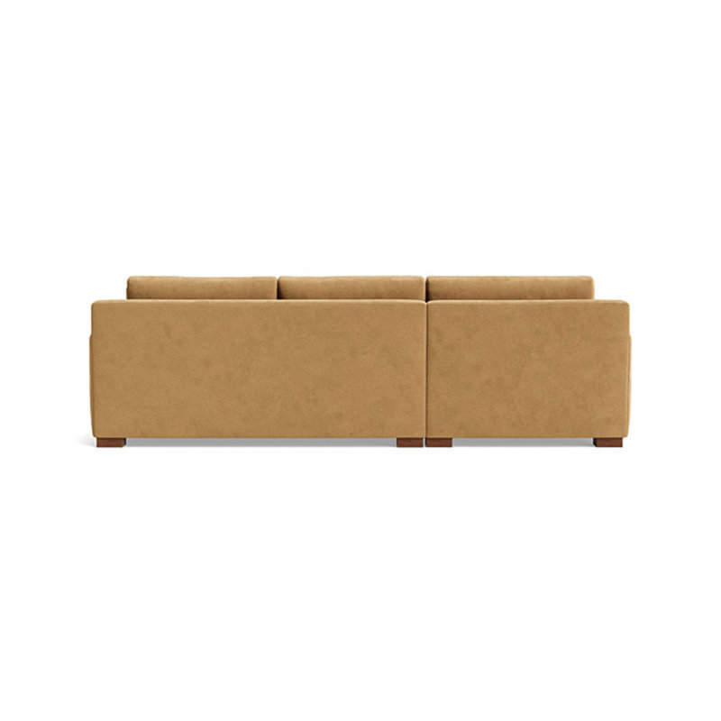 Catalina Chaise Sectional, Right Hand Facing, Performance Velvet - Nutmeg