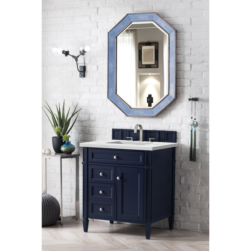 Brittany 30'' W Single Vanity, Victory Blue, Ethereal Noctis, 8" Widespread