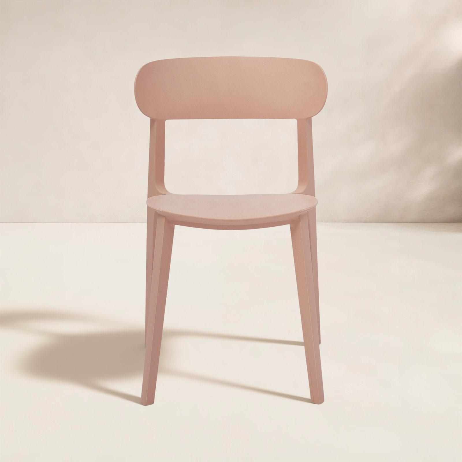 Janicka Spencer Eco-Friendly Outdoor Stacking Chair, Dusty Rose
