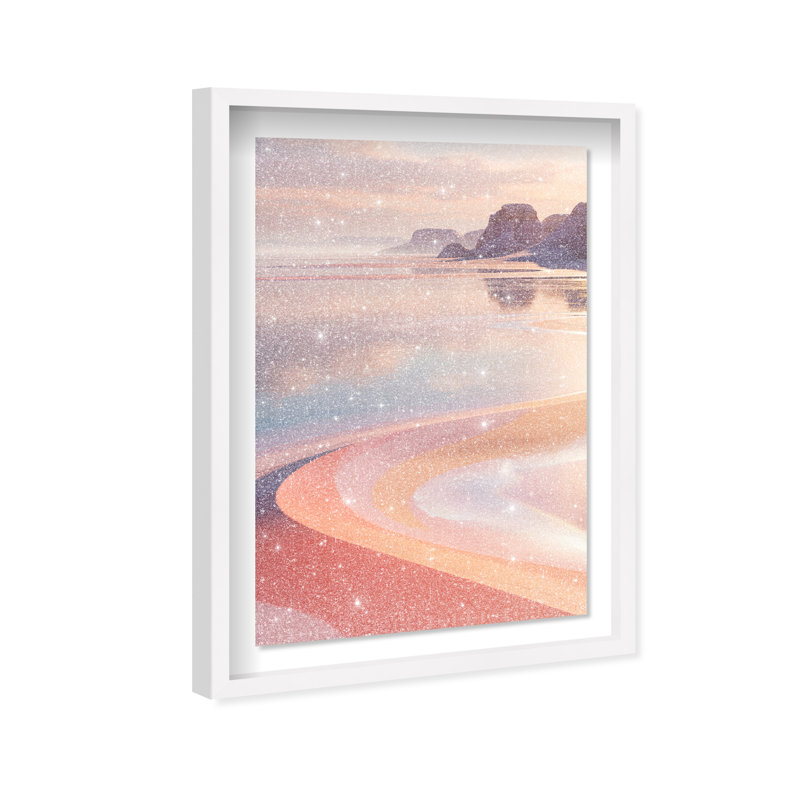 Coastal Dream Framed Graphic Art, 16.5"H x 11.5"W, White Shadowbox