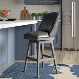 Arwood Swivel American Wood Counter Height Bar Stool